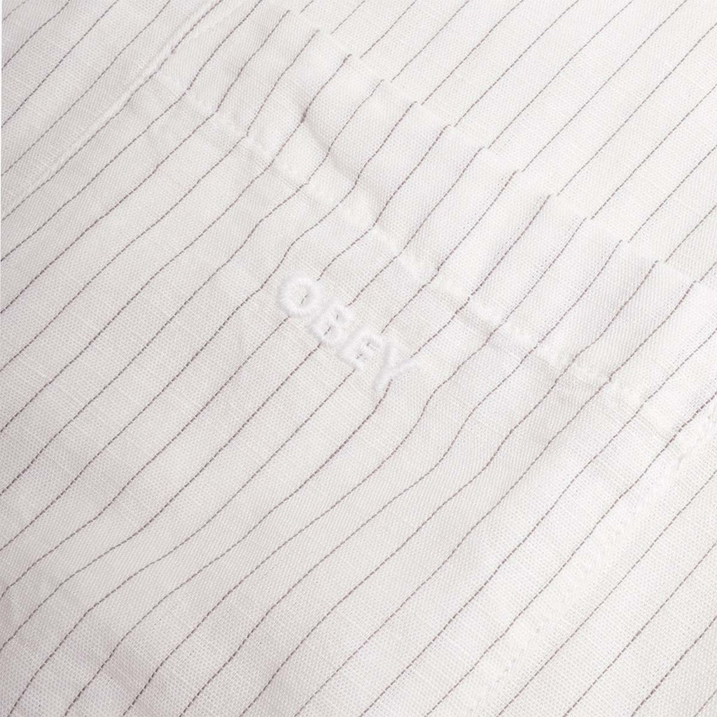 OBEY Barry Woven Shirt, Brushed Nickel Multi, Detail Shot 4