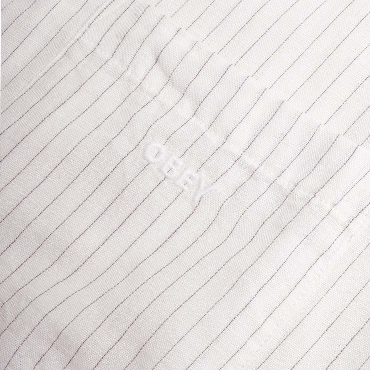 OBEY Barry Woven Shirt, Brushed Nickel Multi, Detail Shot 4