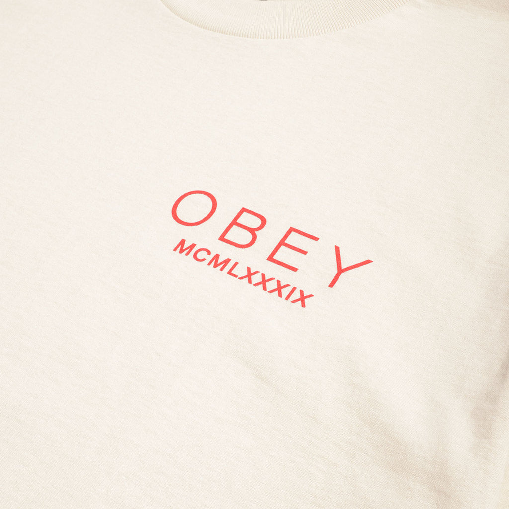 OBEY Bella Maximus T-Shirt, Cream, Detail Shot 3