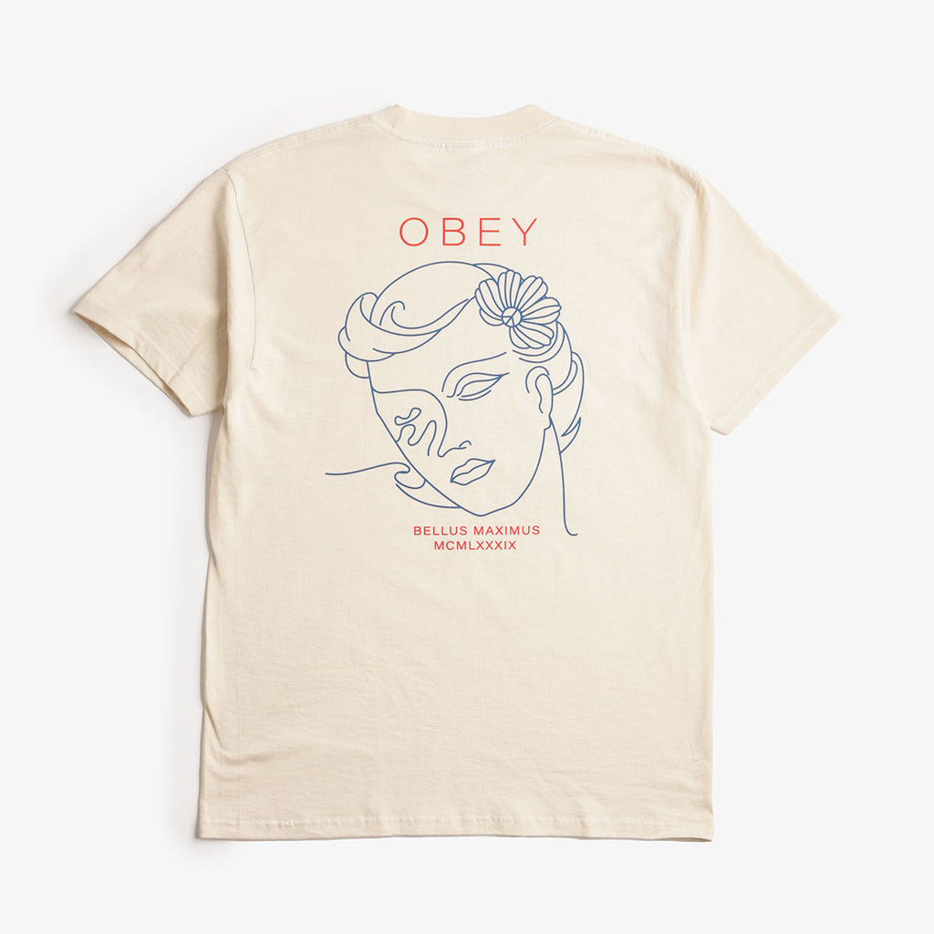 OBEY Bella Maximus T-Shirt, Cream, Detail Shot 1