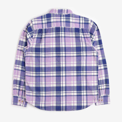 OBEY Benny Cord Woven Shirt, Purple Rose Multi, Detail Shot 3