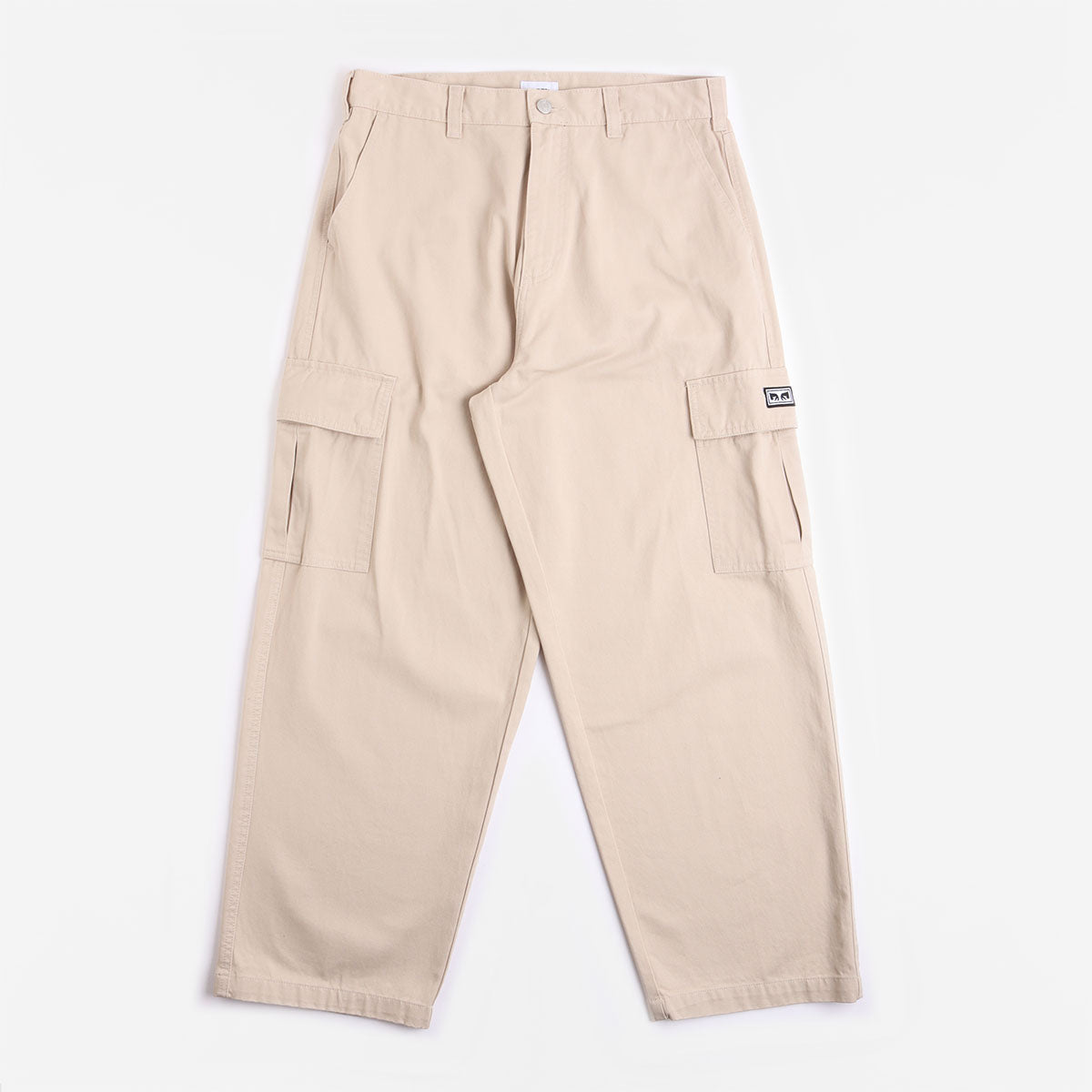 OBEY Bigwig Baggy Twill Cargo Pant, Silver Grey, Detail Shot 2