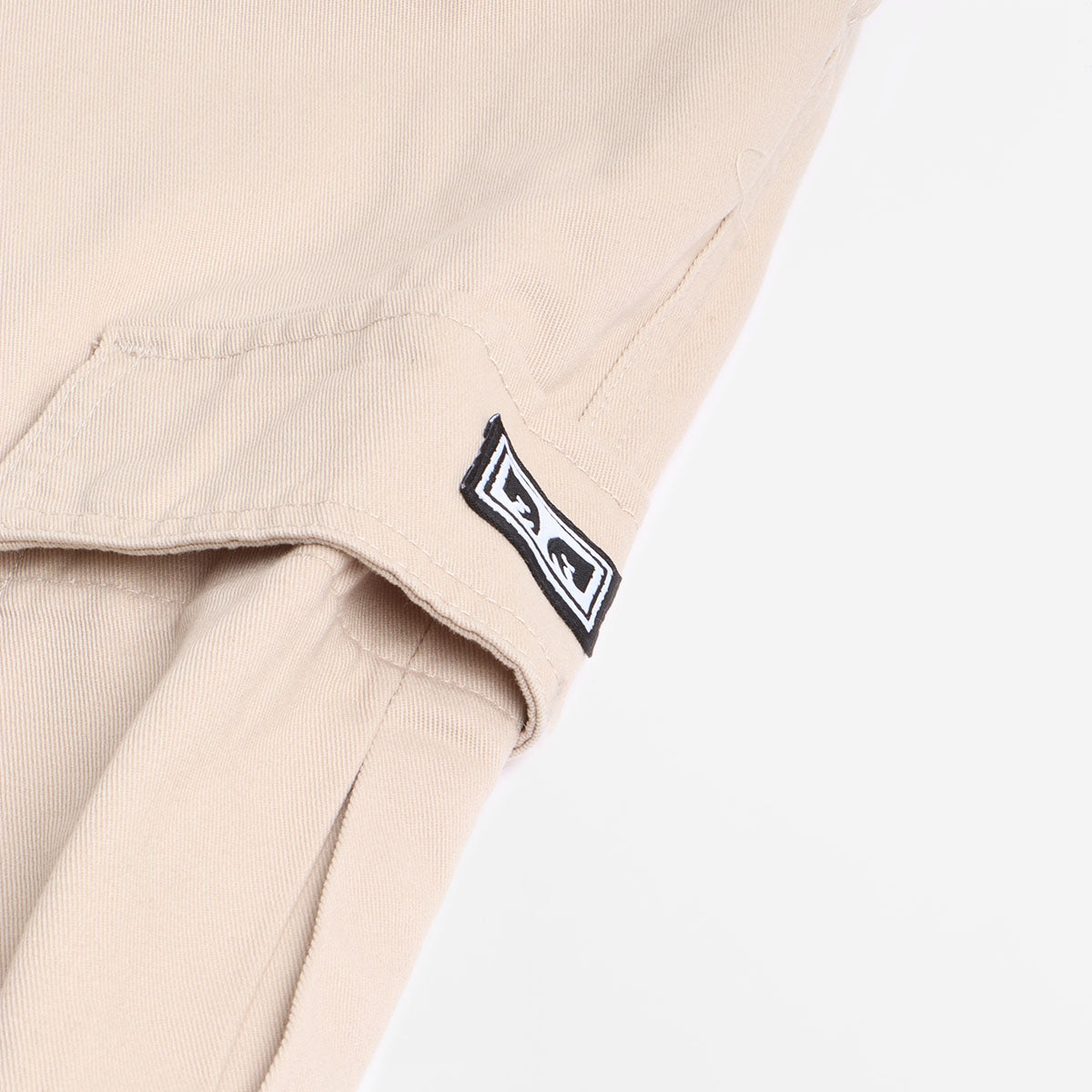 OBEY Bigwig Baggy Twill Cargo Pant, Silver Grey, Detail Shot 4