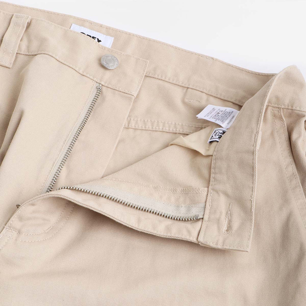 OBEY Bigwig Baggy Twill Cargo Pant, Silver Grey, Detail Shot 5