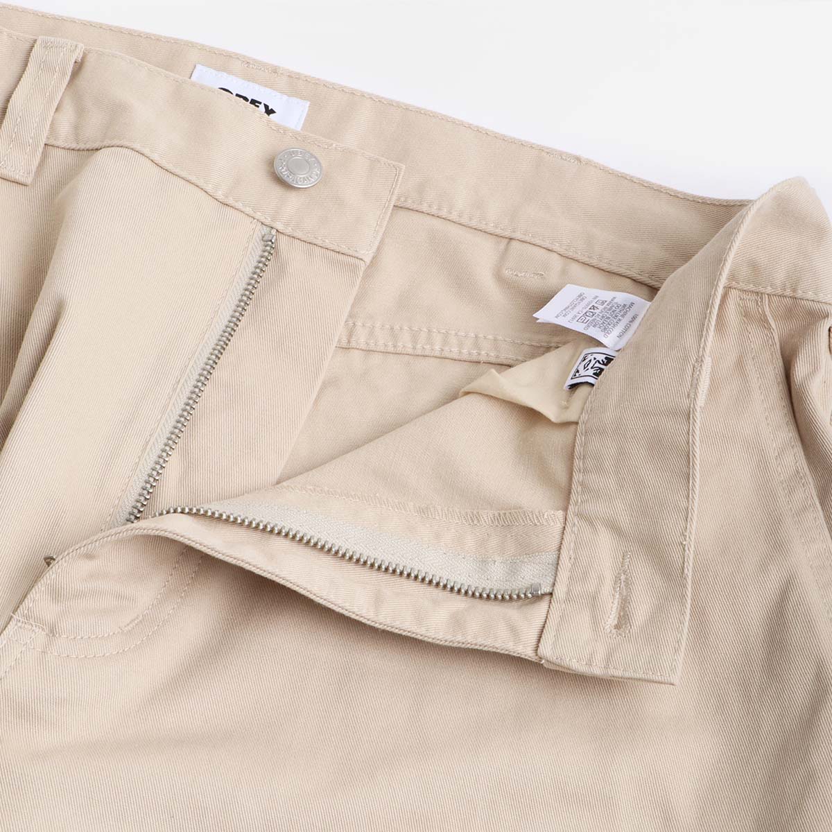 OBEY Bigwig Baggy Twill Cargo Pant, Silver Grey, Detail Shot 5