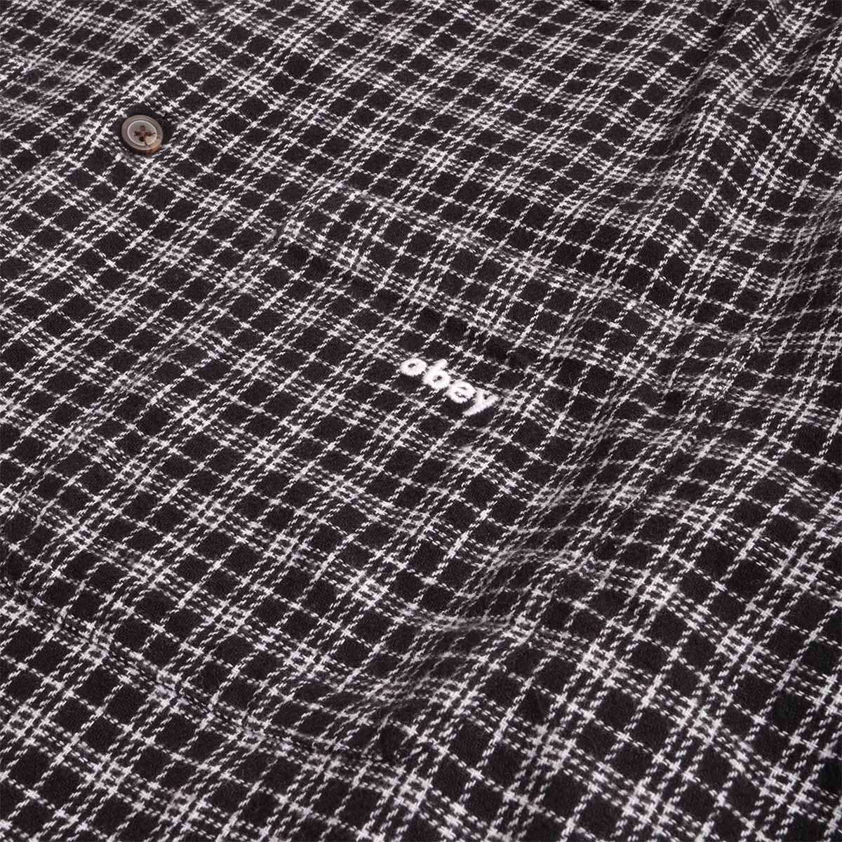 main OBEY Bigwig Rick Woven Shirt, Black Multi, Detail Shot 3