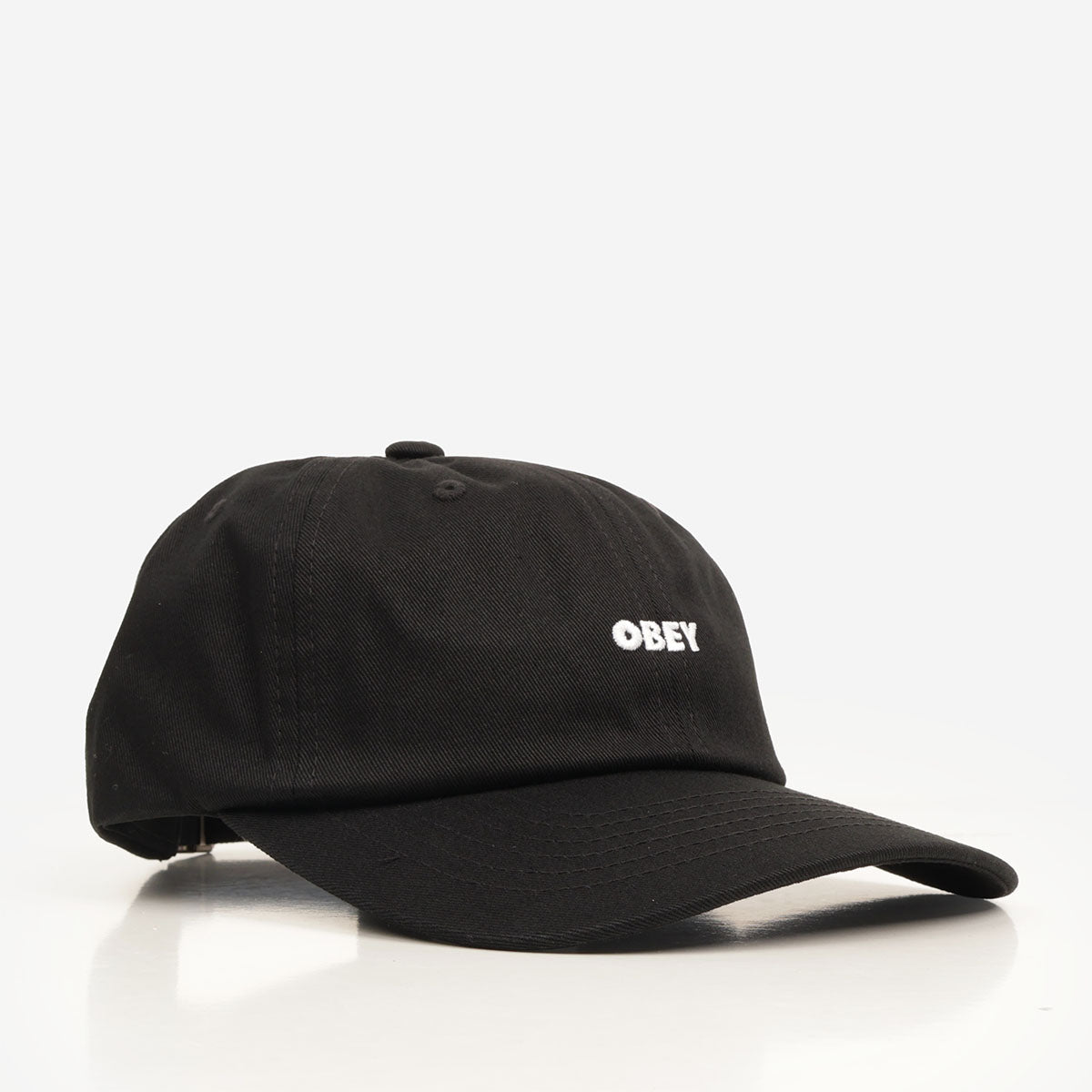 main OBEY Bold Curve 6 Panel Cap, Black, Detail Shot 1
