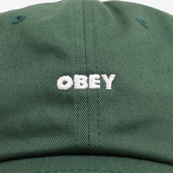 thumbnail OBEY Bold Curve 6 Panel Cap, Spruce, Detail Shot 2