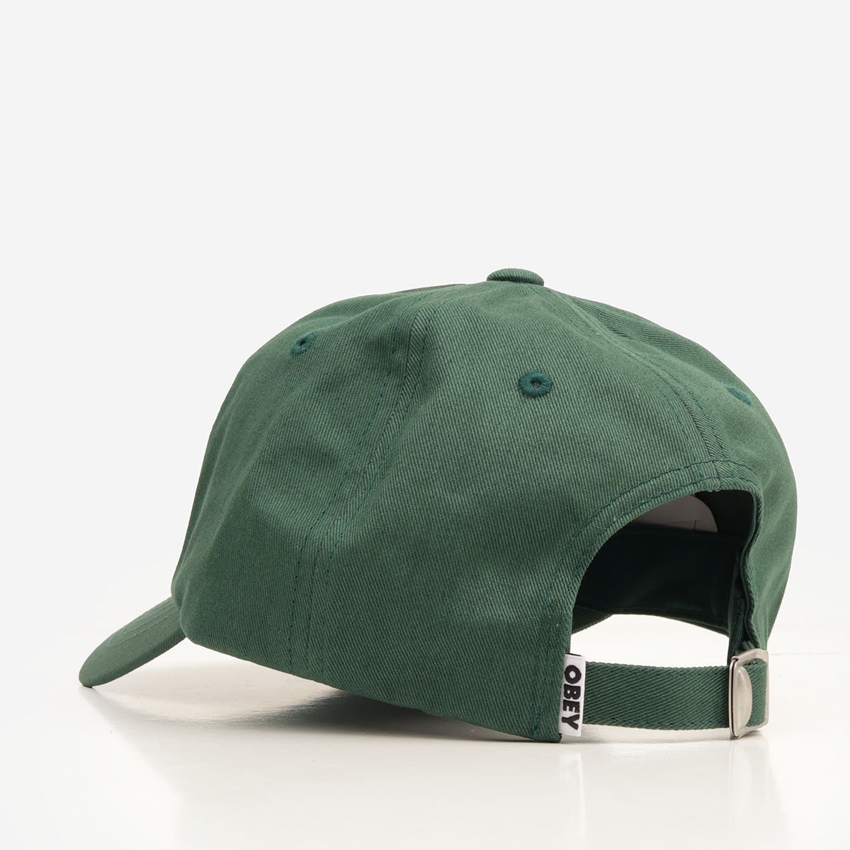 OBEY Bold Curve 6 Panel Cap, Spruce, Detail Shot 3