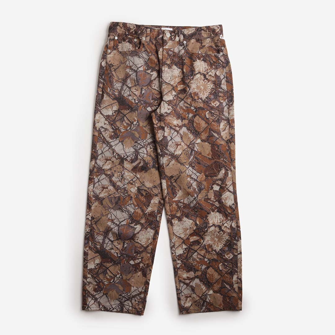 main OBEY Classic Baggy Denim Pant, Fence Camo, Detail Shot 1