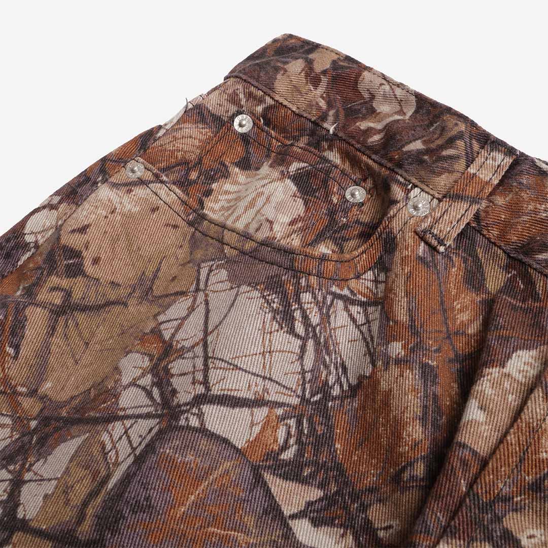 main OBEY Classic Baggy Denim Pant, Fence Camo, Detail Shot 3