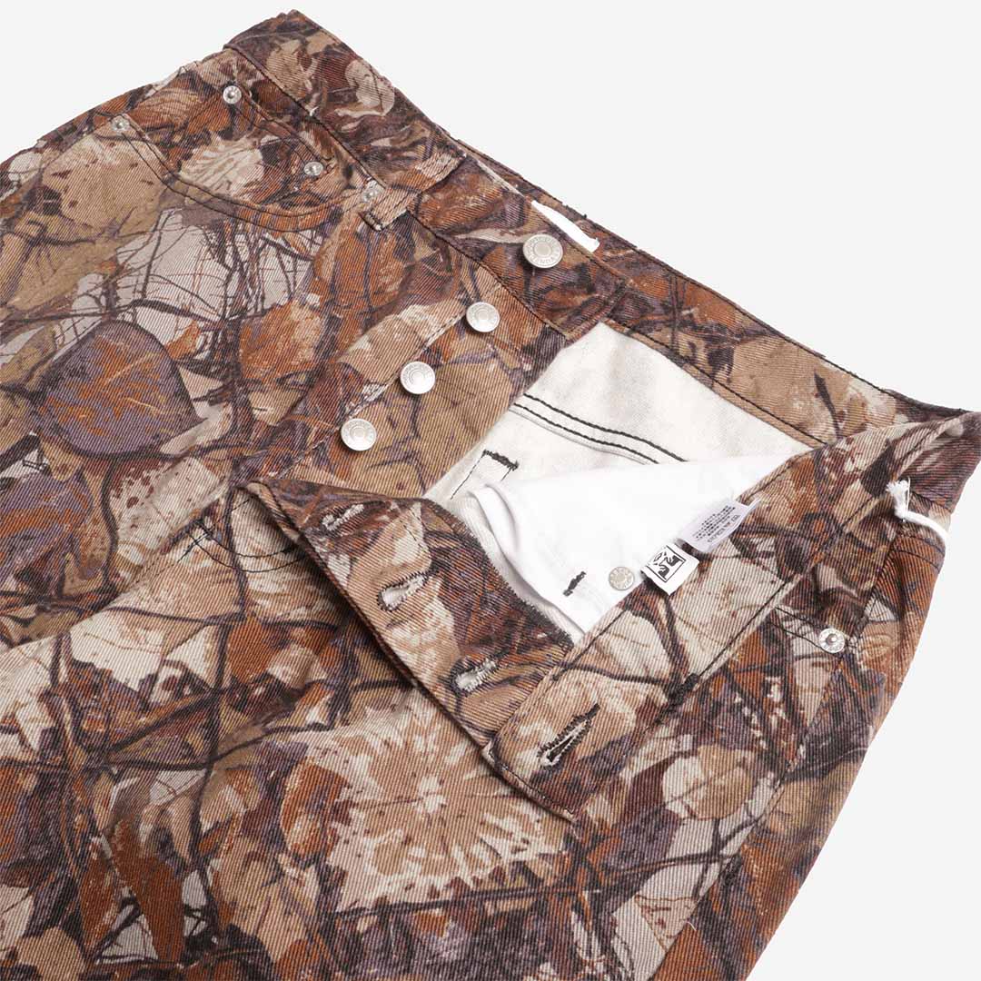OBEY Classic Baggy Denim Pant, Fence Camo, Detail Shot 4