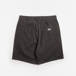 thumbnail OBEY Commons Shorts, Black Faded Wash, Detail Shot 2
