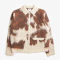 OBEY Clothing Cow Pattern Zip Sweater