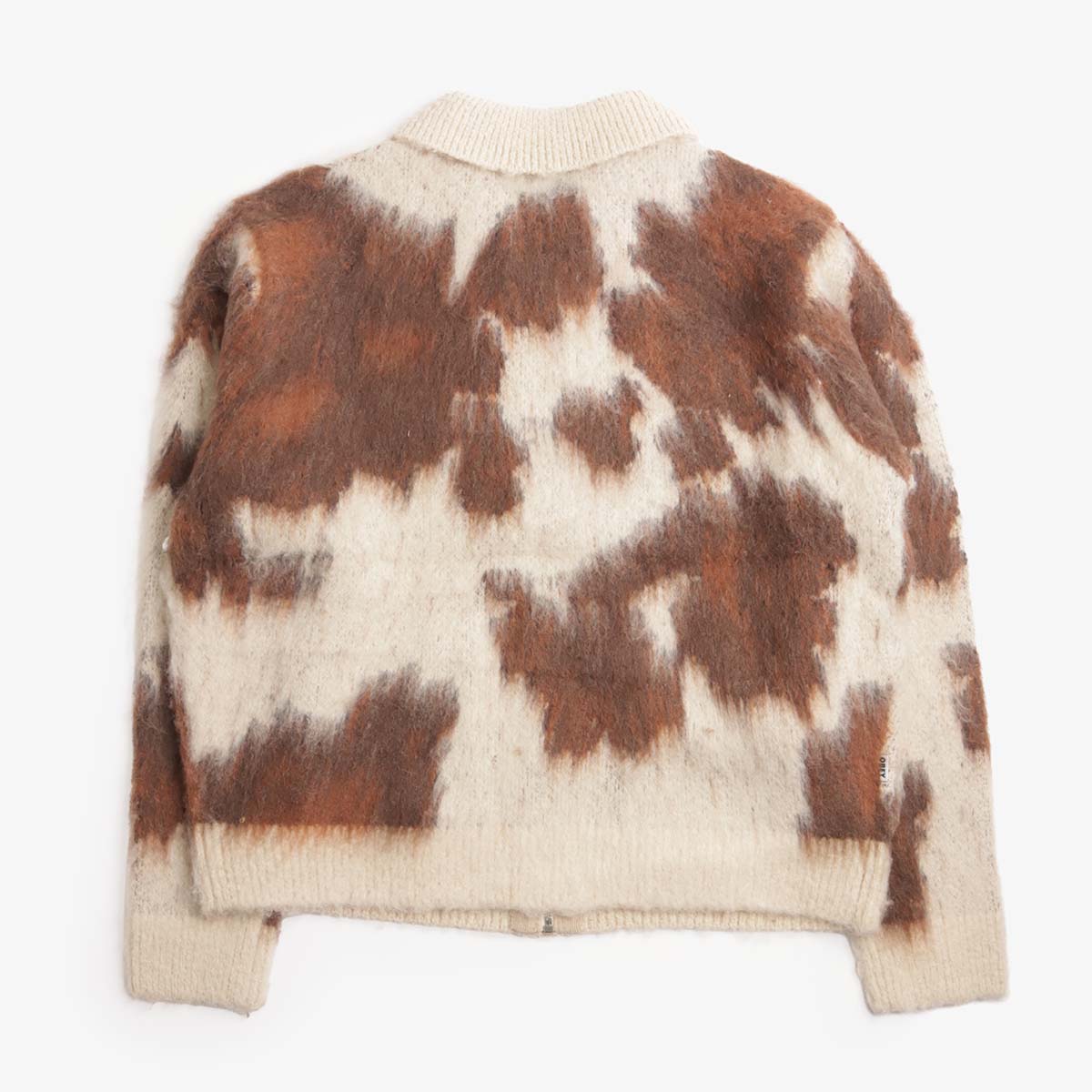 OBEY Clothing Cow Pattern Zip Sweater