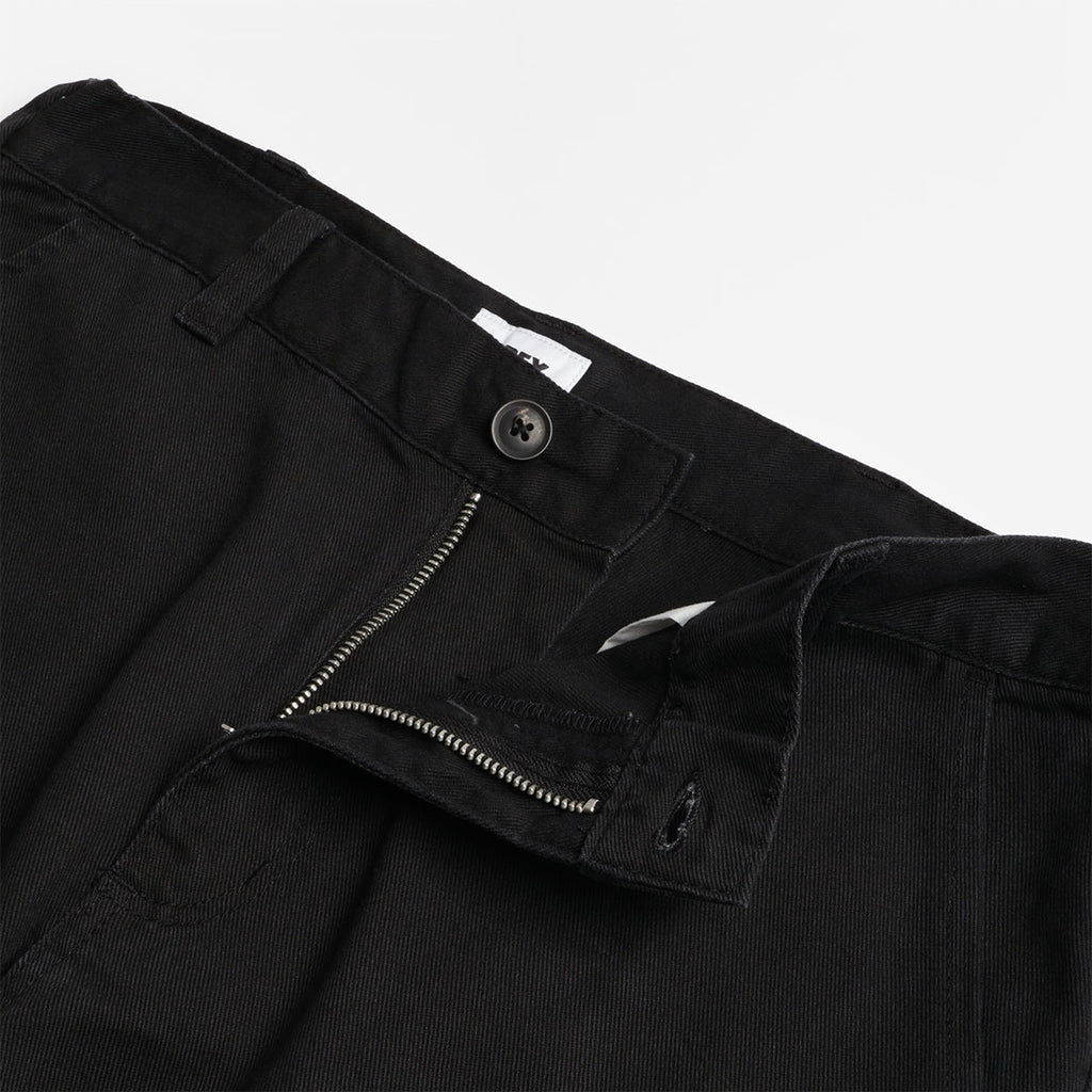 OBEY Daily Shorts, Black Faded Wash, Detail Shot 2