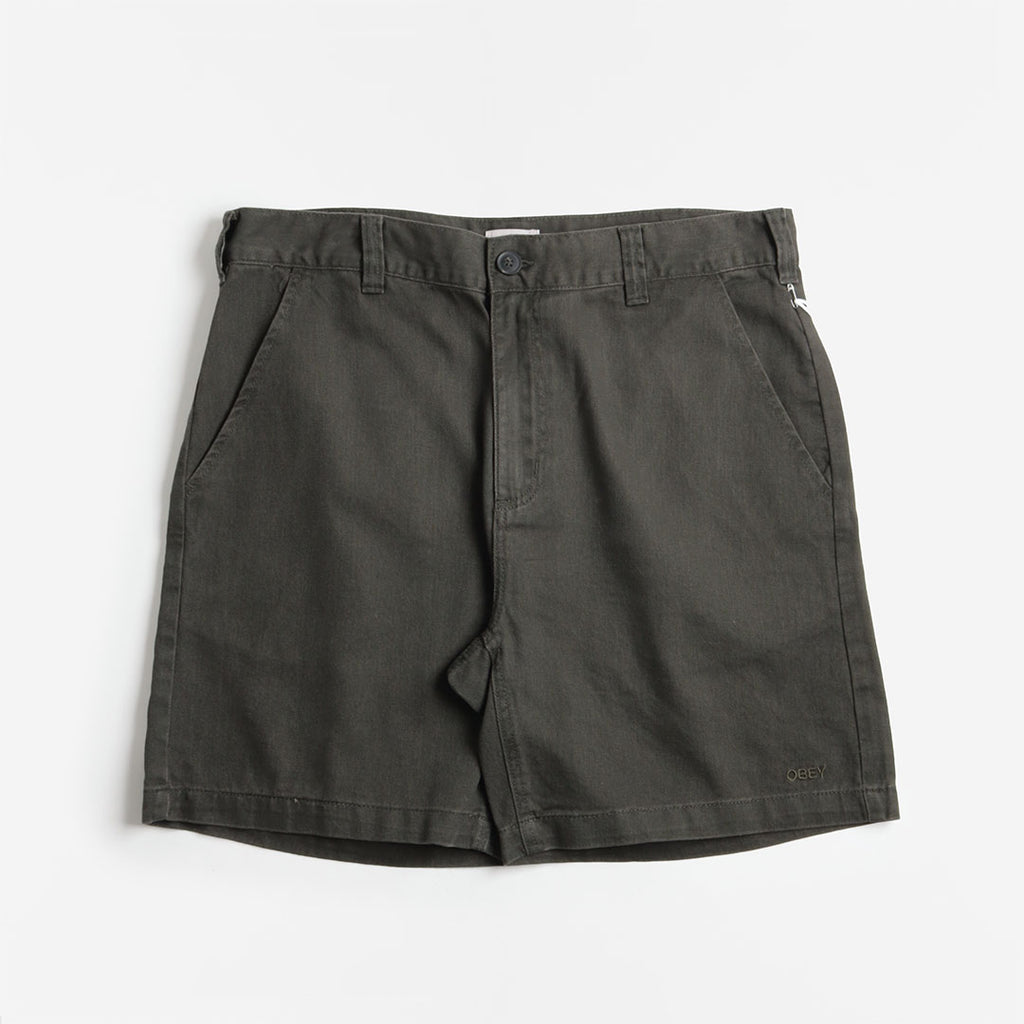 OBEY Daily Shorts, Rosin Faded Wash, Detail Shot 1