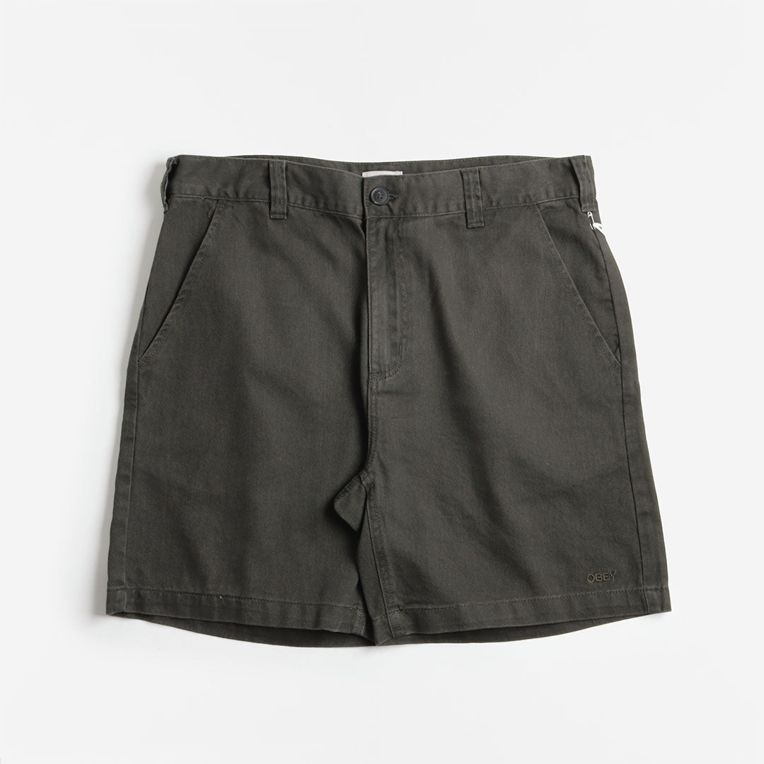 OBEY Daily Shorts, Rosin Faded Wash, Detail Shot 1