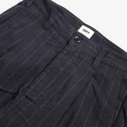 thumbnail OBEY Dean Stripe Pleated Pant, Midnight Navy Multi, Detail Shot 3