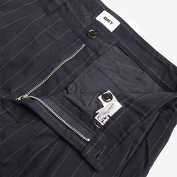 thumbnail OBEY Dean Stripe Pleated Pant, Midnight Navy Multi, Detail Shot 4