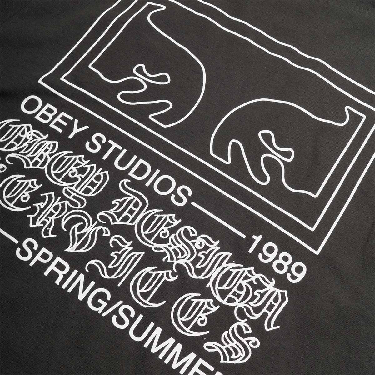 OBEY Design Services T-Shirt, Vintage Black, Detail Shot 4