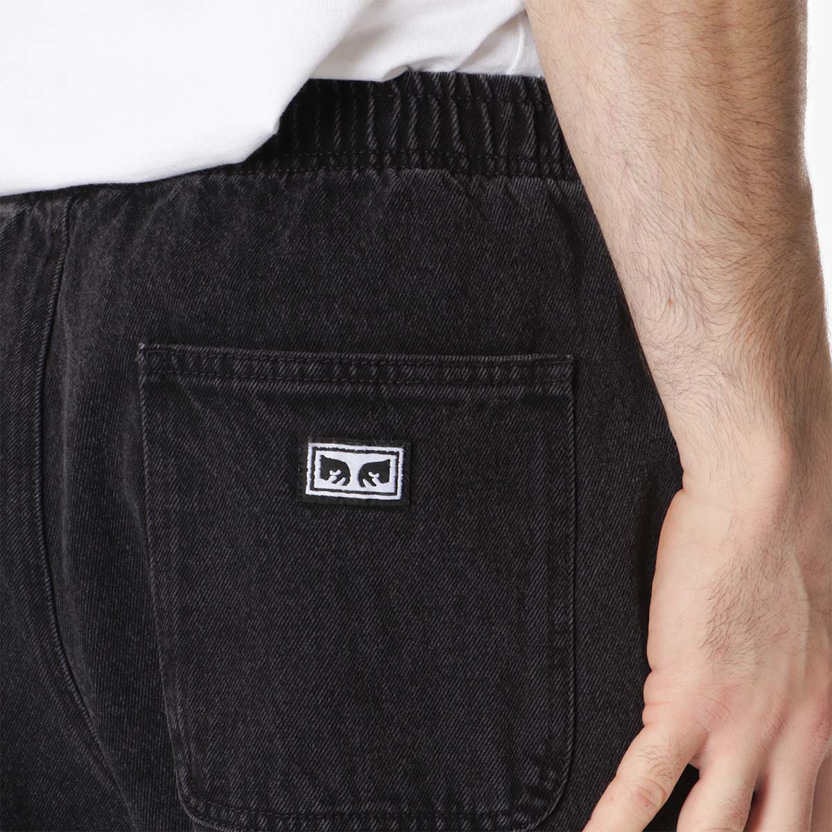 OBEY Easy Denim Pant, Faded Black, Detail Shot 3