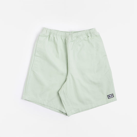 OBEY Easy Relaxed Twill Shorts, Surf Spray, Detail Shot 1