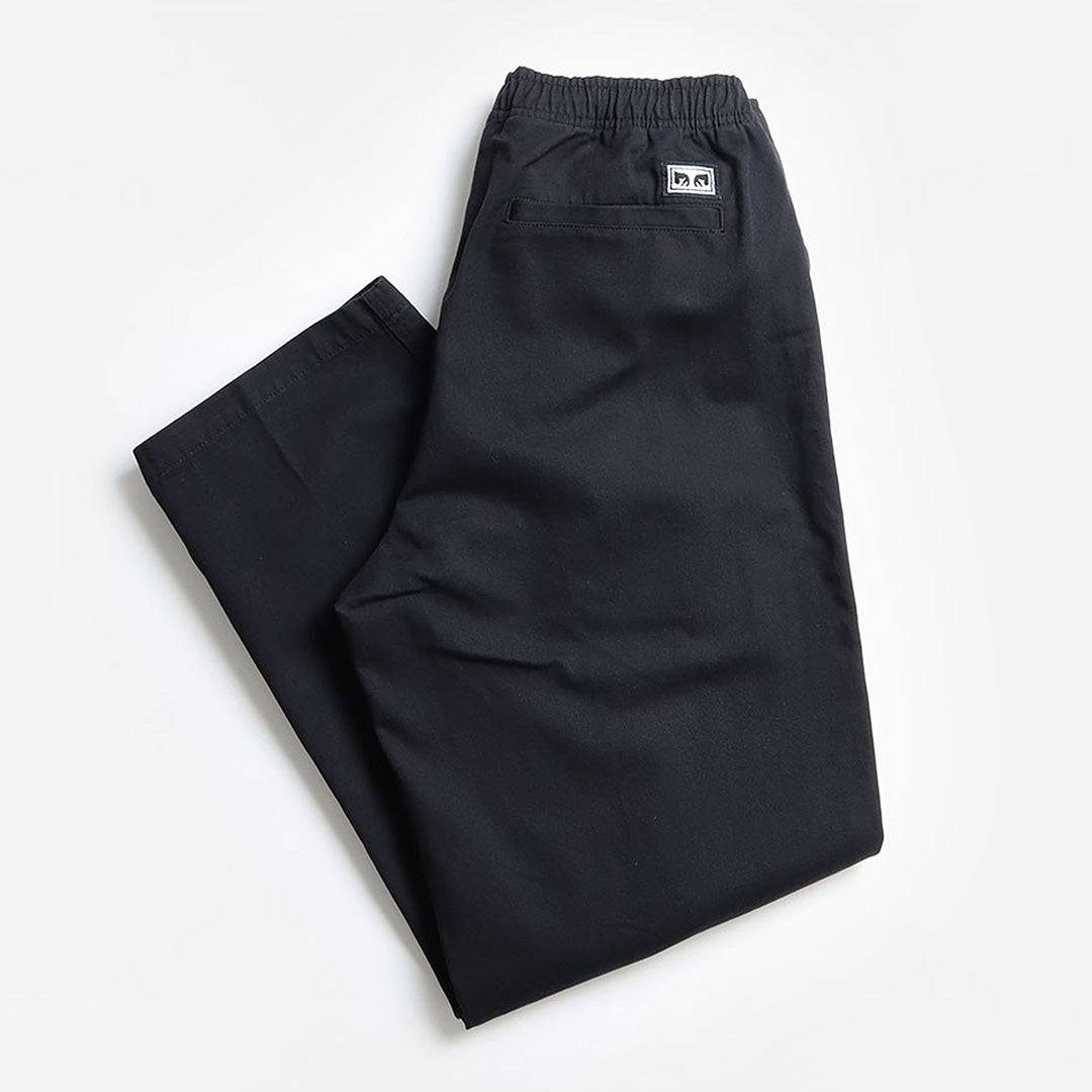 OBEY Easy Twill Pant, Black, Detail Shot 1