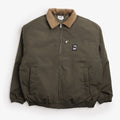 OBEY Elysian Jacket in Olive, front view
