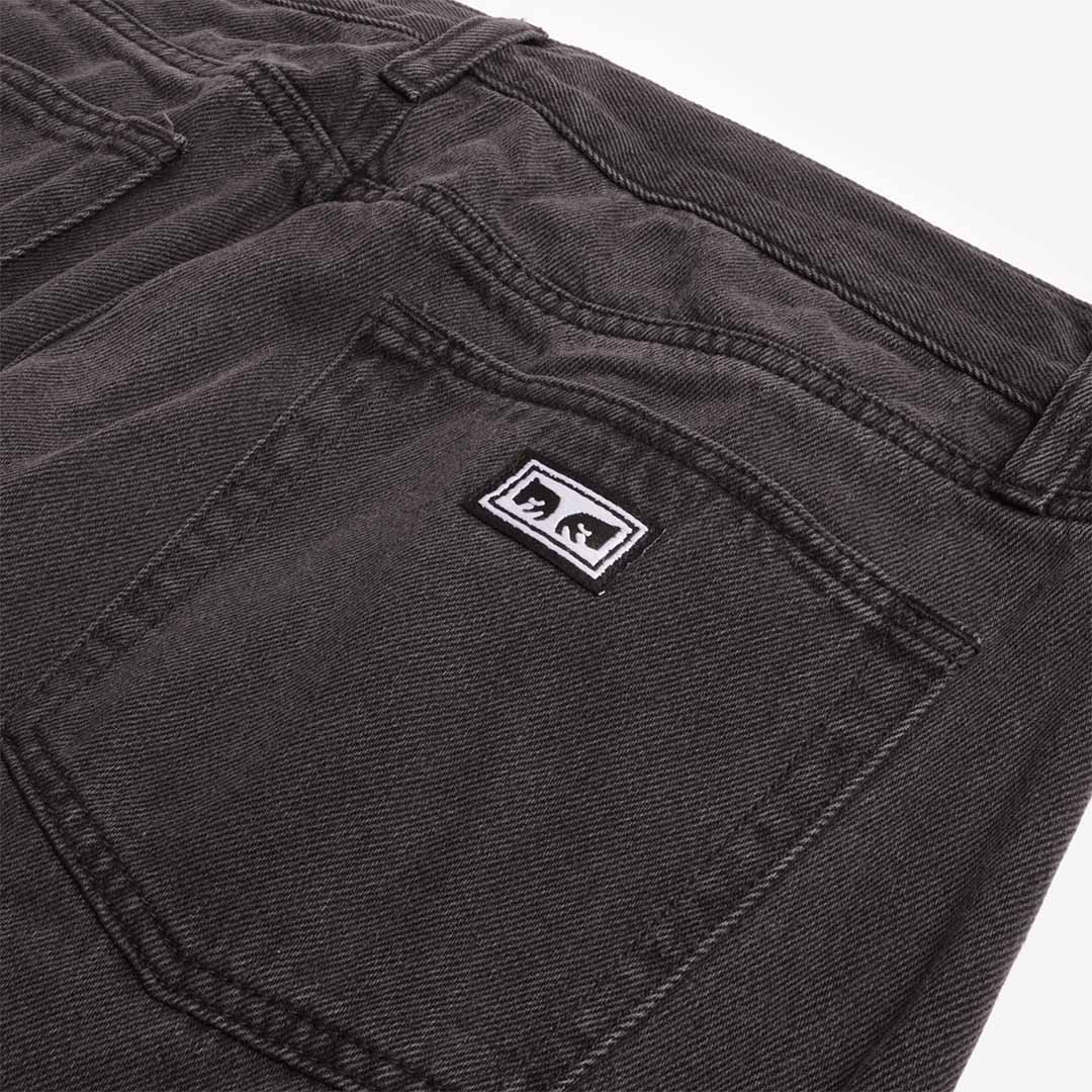 main OBEY Emerson Denim Pant, Washed Black, Detail Shot 5