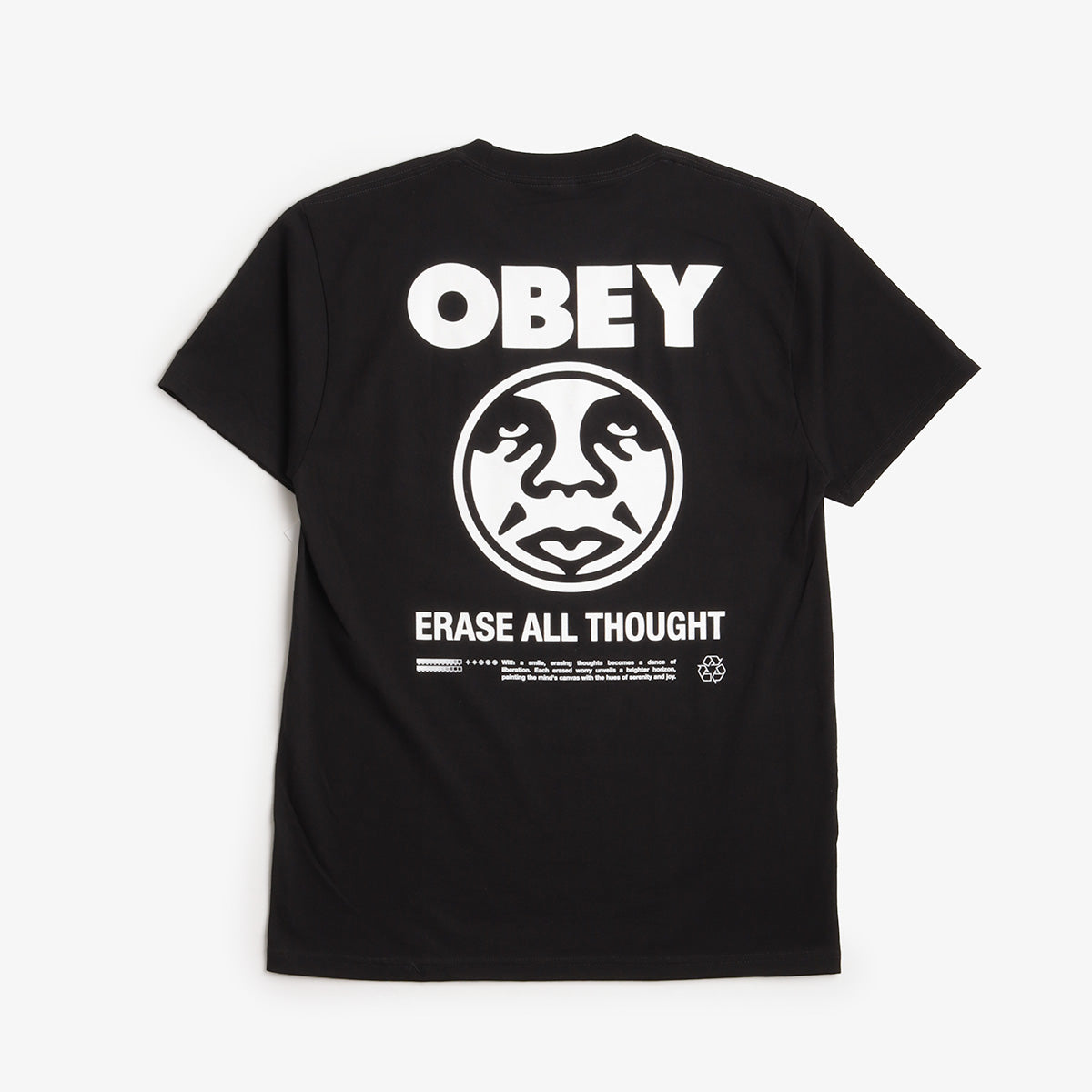 main OBEY Erase All Thought T-Shirt, Black, Detail Shot 2