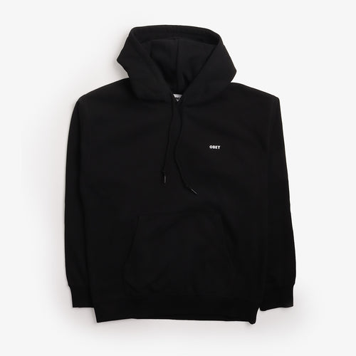 OBEY Established Works Bold Hoodie II in Black, front view