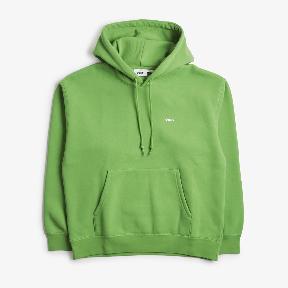 OBEY Established Works Bold Hoodie II, Piquant Green, Detail Shot 1