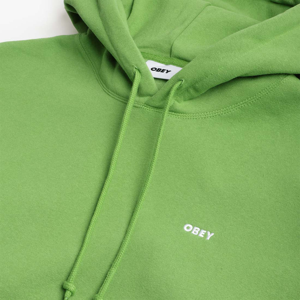 OBEY Established Works Bold Hoodie II, Piquant Green, Detail Shot 2