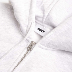 thumbnail OBEY Established Works Bold Zip Hoodie II, Ash Grey, Detail Shot 3