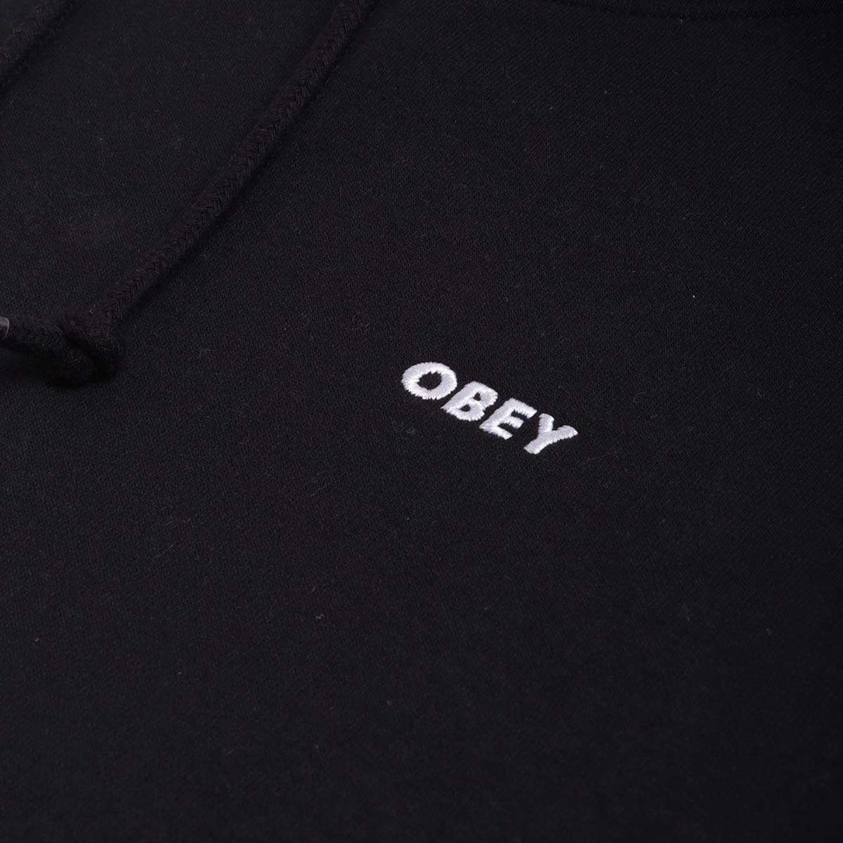 OBEY Established Works Bold Hoodie, Black, Detail Shot 2
