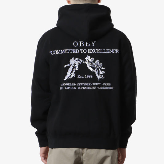 OBEY Excellence Hoodie, Black, Detail Shot 1