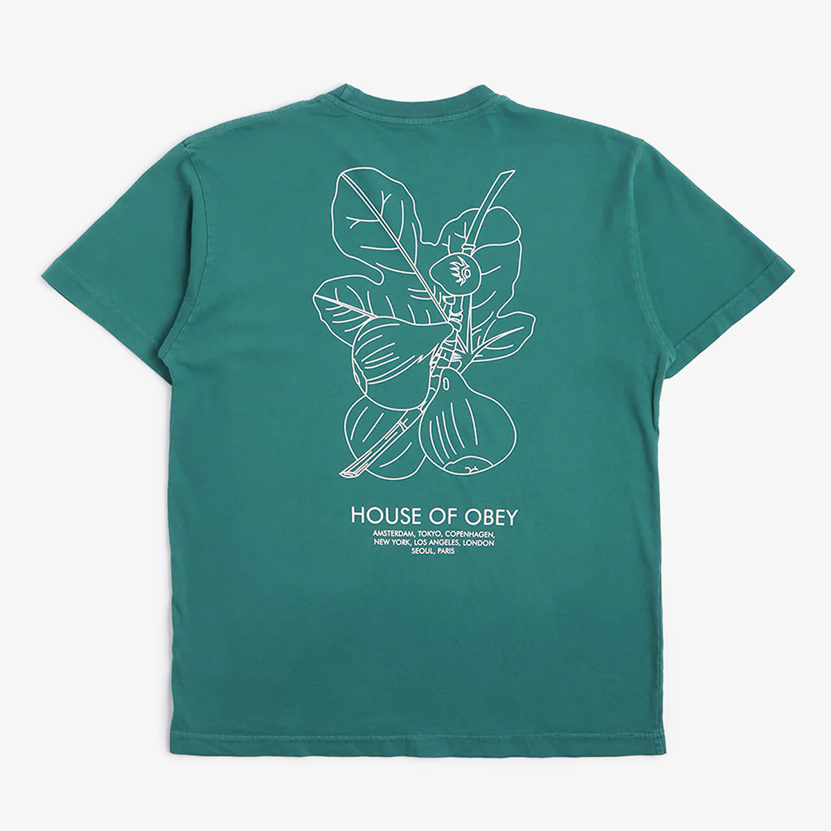 OBEY Fig T-Shirt, Aventurine Green, Detail Shot 1