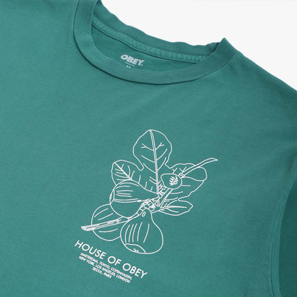 OBEY Fig T-Shirt, Aventurine Green, Detail Shot 3