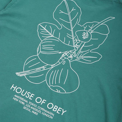 OBEY Fig T-Shirt, Aventurine Green, Detail Shot 4