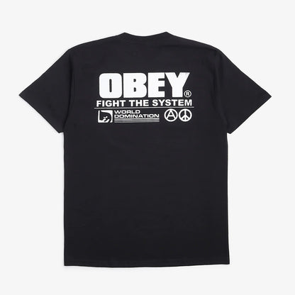 OBEY Fight The System T-Shirt, Black, Detail Shot 1