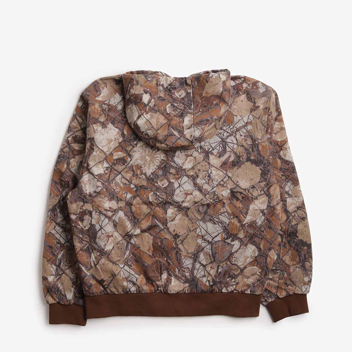 main OBEY Glen Zip Up Jacket, Fence Camo Multi, Detail Shot 2