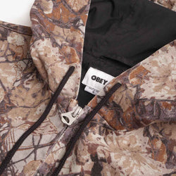 thumbnail OBEY Glen Zip Up Jacket, Fence Camo Multi, Detail Shot 4