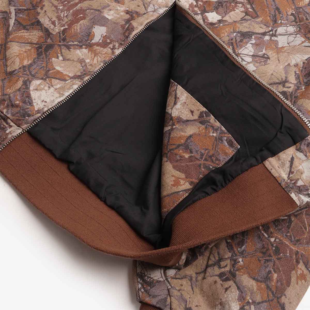 main OBEY Glen Zip Up Jacket, Fence Camo Multi, Detail Shot 6