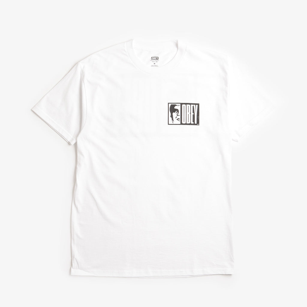 OBEY Half Icon T-Shirt, White, Detail Shot 2