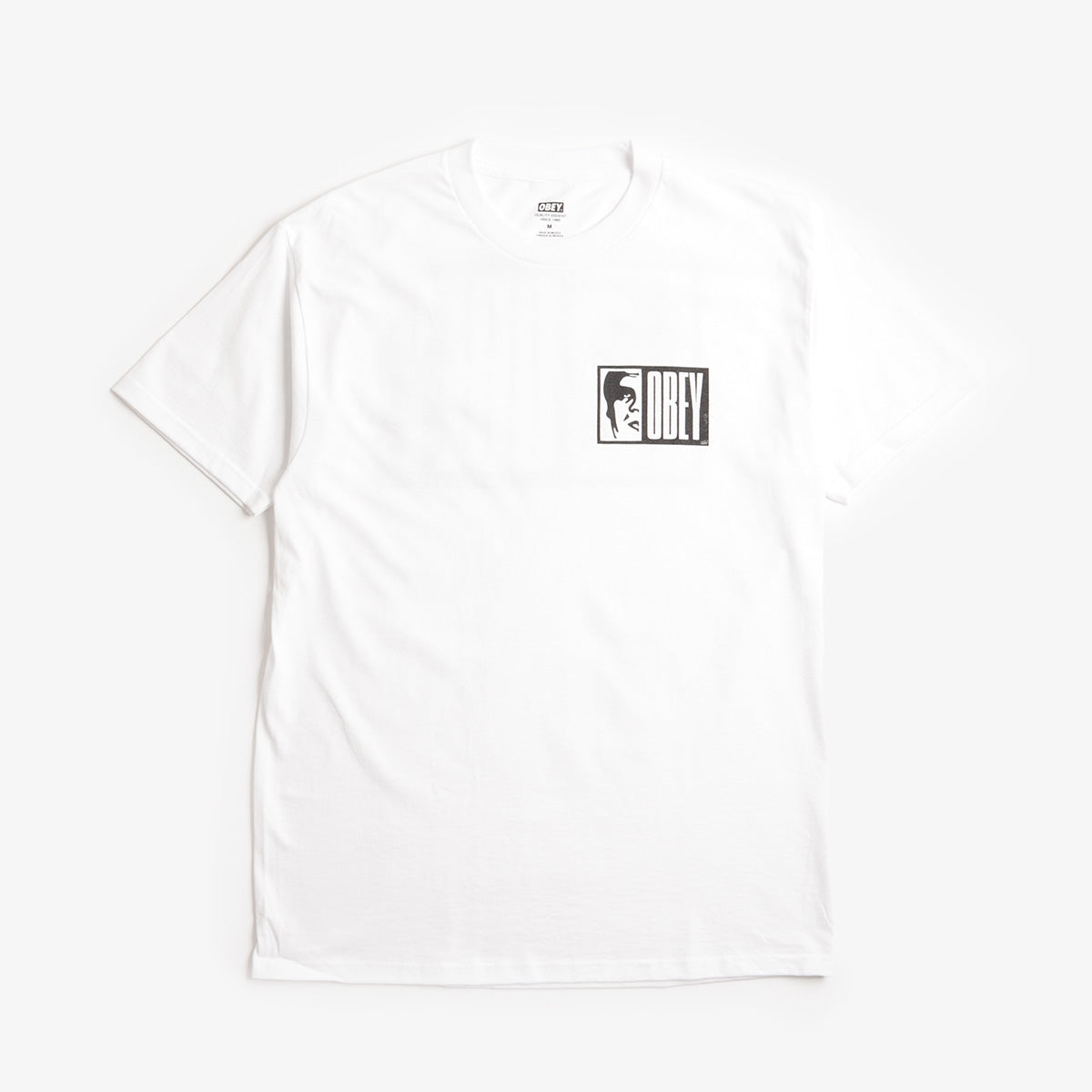 OBEY Half Icon T-Shirt, White, Detail Shot 2