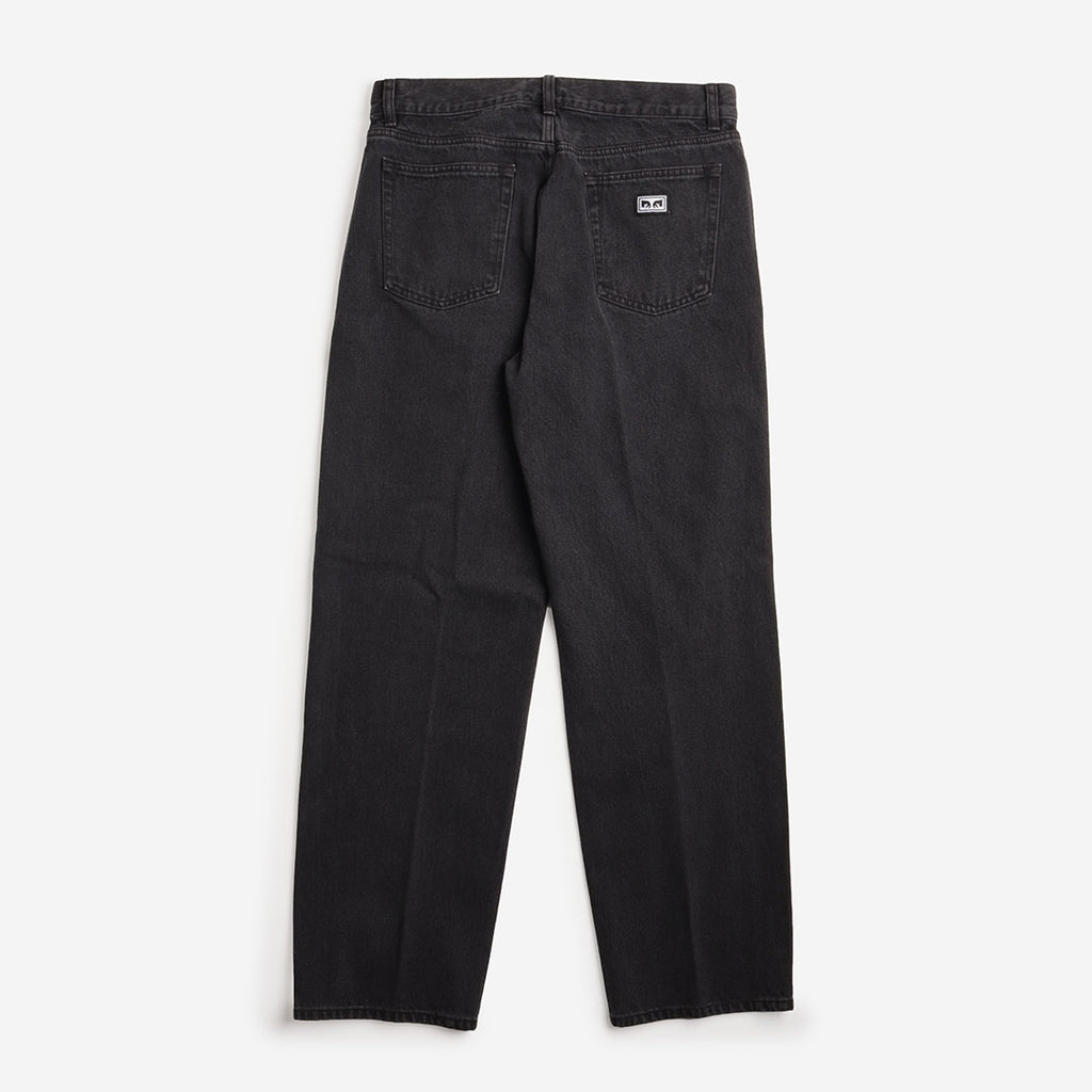 OBEY Hardwork Denim Pant, Faded Black, Detail Shot 4