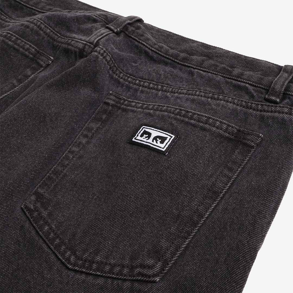 OBEY Hardwork Denim Pant, Faded Black, Detail Shot 5