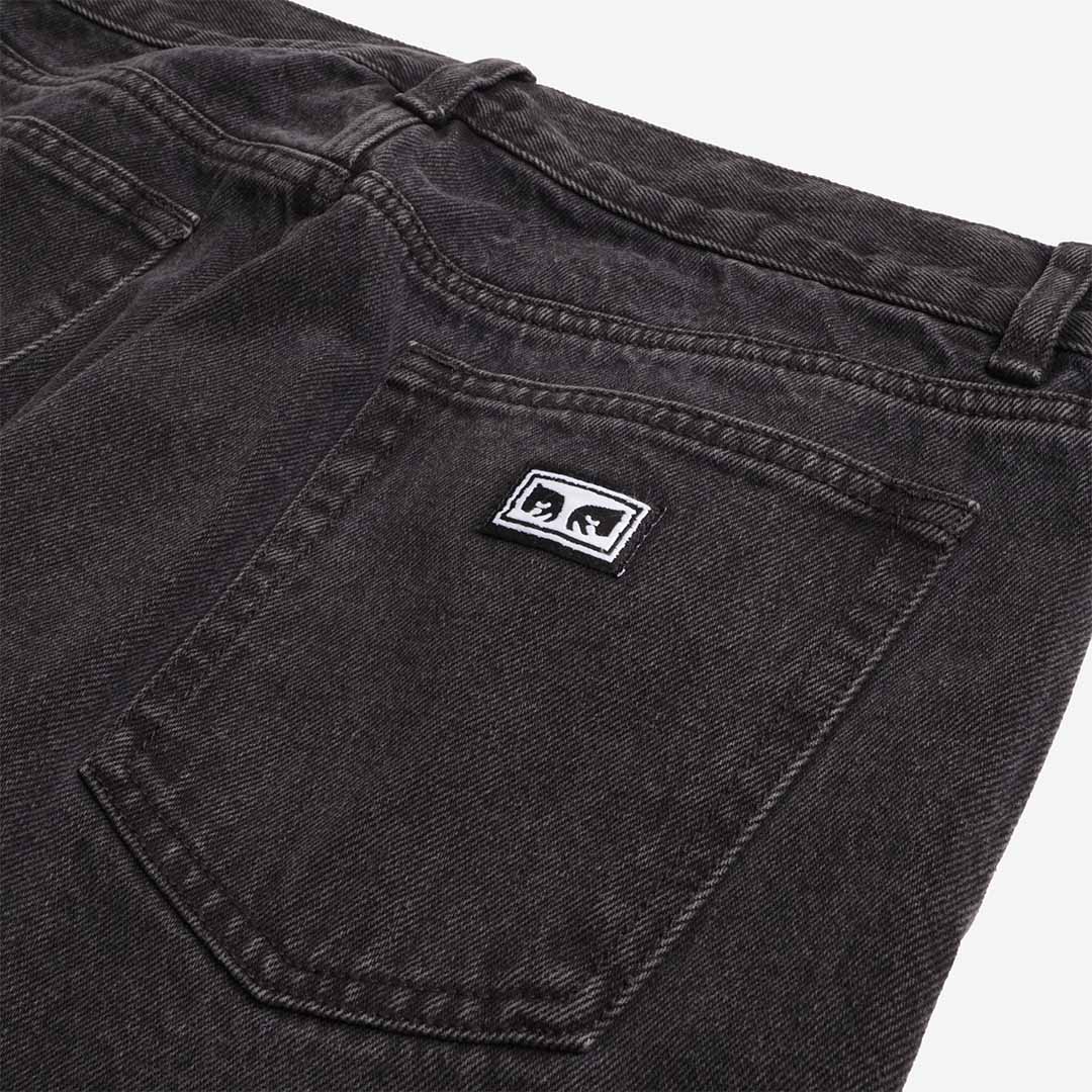 OBEY Hardwork Denim Pant, Faded Black, Detail Shot 5