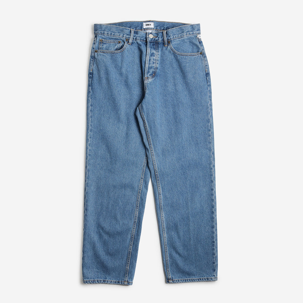 OBEY Hardwork Denim Pant, Light Indigo, Detail Shot 1